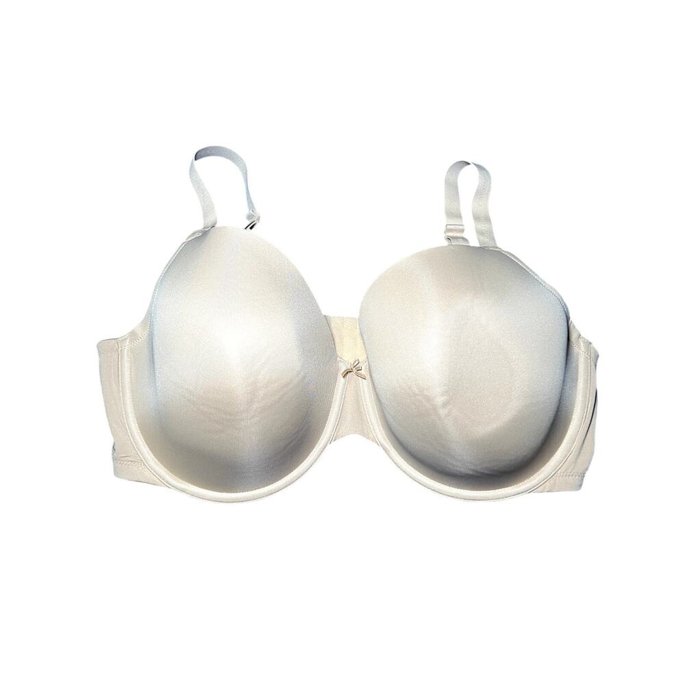 Cacique lightly‎ lined t shirt bra womens 44G neutral comfort minimalist